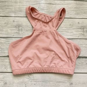Balera light pink high neck dance bra- x-small